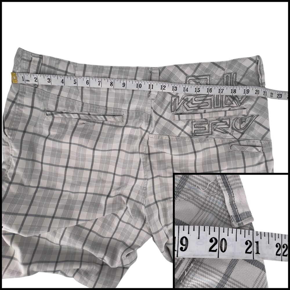 Quicksilver Estilo Plaid Shorts Chino Relaxed Grey Plaid Size 40 - Picture 11 of 15